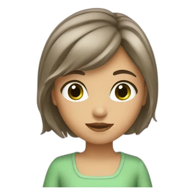 Algérien girl with brown hair and green eyes  sticker