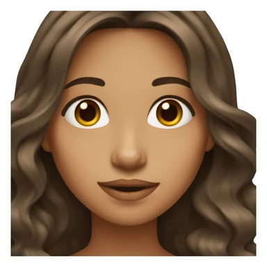 girl with long wavy dark brown hair with highlights  sticker