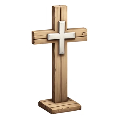 White Christian cross sticker