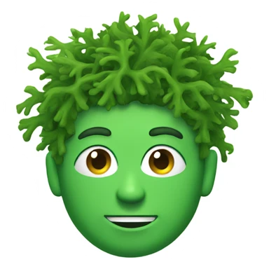 Green Man with Seaweed hair sticker