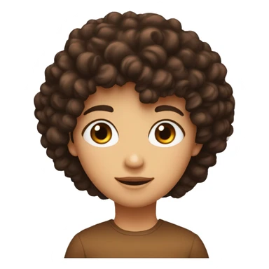 Un garçon brin au cheveux noir bouclé et les yeux marrons et une fille blanche au cheveux marron et les yeux marrons  sticker