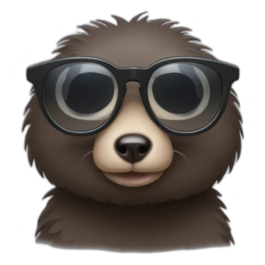 Mole with big glasses  sticker