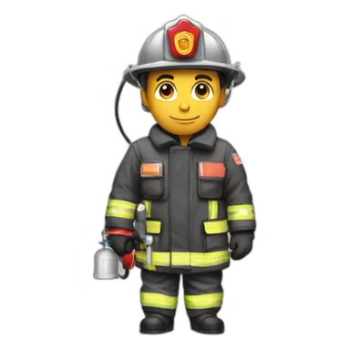 fireman with pump in hand sticker