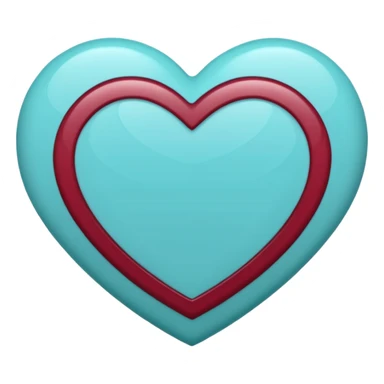 I need a heart with teal, maroon, and light blue in it. Can the maroon be a strip in the middle? sticker