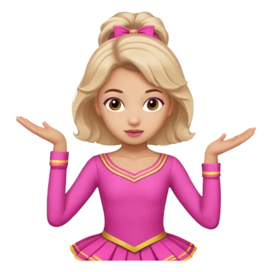 Girl with pink dance uniform sticker