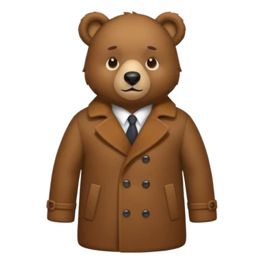 bear wearing coat sticker