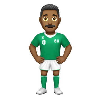 Camiseta de fútbol con el 4 en la espalda  sticker