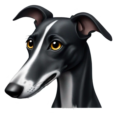 black greyhound with long nose  sticker