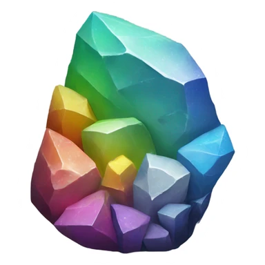 rainbow rock shards sticker