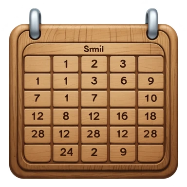 calendar wood sticker