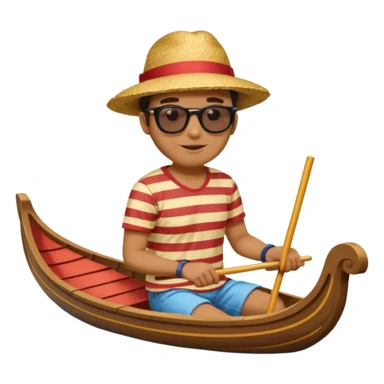 Ventian gondola with man sticker