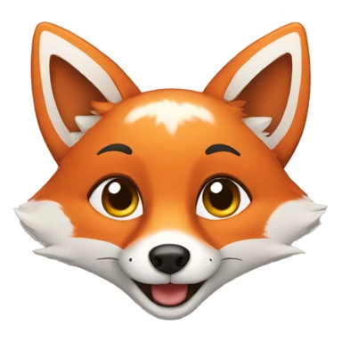 happy fox sticker