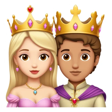 White Princess and prince love sticker
