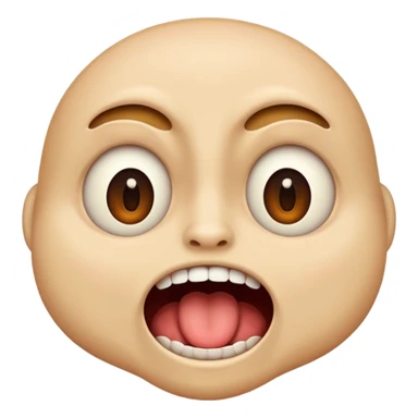 Weird mouth open eyes sticker