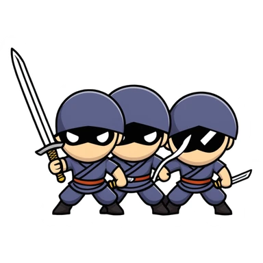 group of men with swords sticker