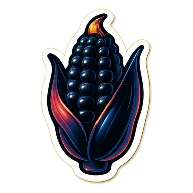 A sticker of Mystery of Black Corn sticker