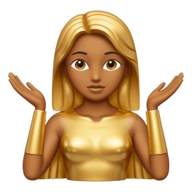 Gold statue sticker