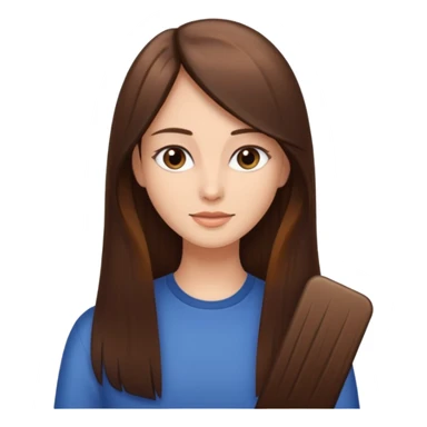 mujer alisando su cabello sticker