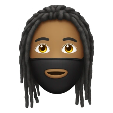 nonchalant yn with a ski mask on and with dreads sticker
