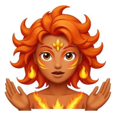 pasión celestial, con fuego y con mucho poder sticker