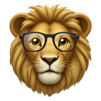 Lion having glasses  sticker