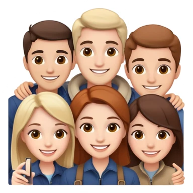 outdoor selfie with friends sticker