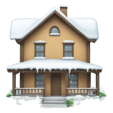 House with snow sticker