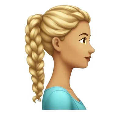 young beautiful lady side view sticker