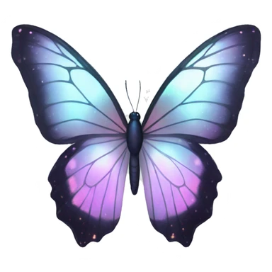 Pastel iridescent white nebula butterfly sticker