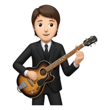 Paul McCartney playing guitar black suit sticker