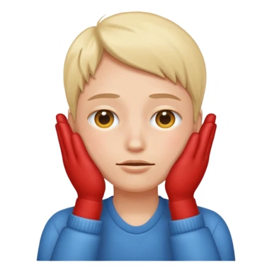 Hiding hands over eyes sticker