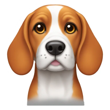 Orange and white beagle  sticker