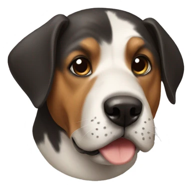 A dog with horse face  sticker