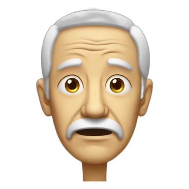 Crying lonely old man sticker