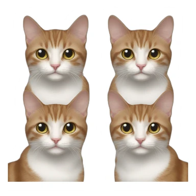 a triplets heads cat sticker