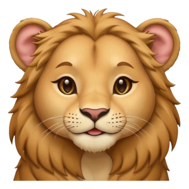 Happy cute kissing Lioness sticker