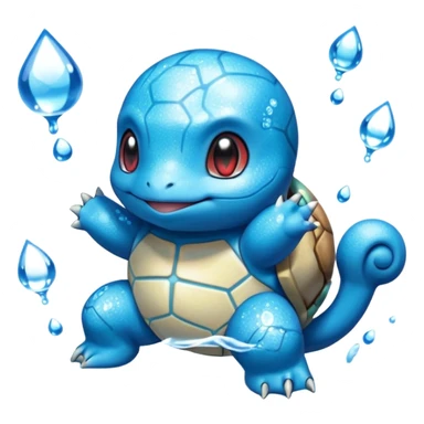 glitter pokemon squirtle sticker