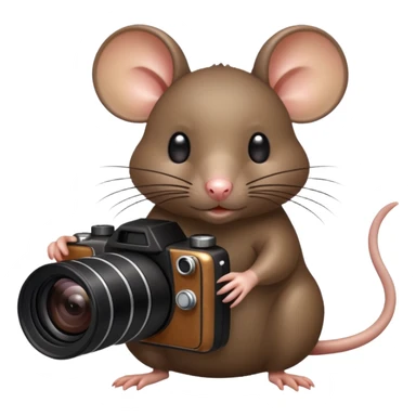 Rat with bow and digital camera sticker