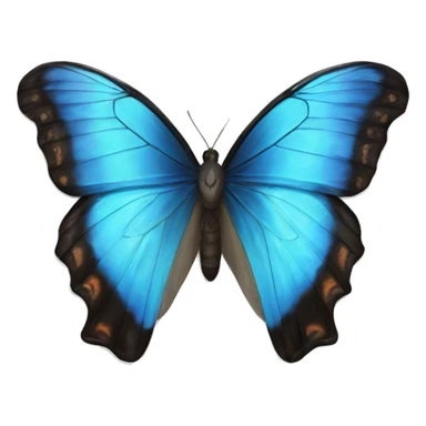 Blue morpho butterfly sticker