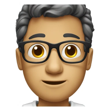 a hansdsome boy with glasse sticker