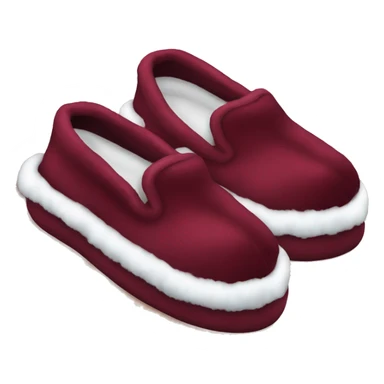 burgundy Christmas slippers sticker