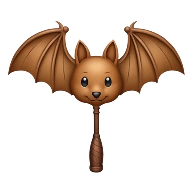 Wooden bat sticker