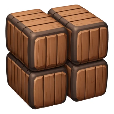 WOODEN briquette sticker