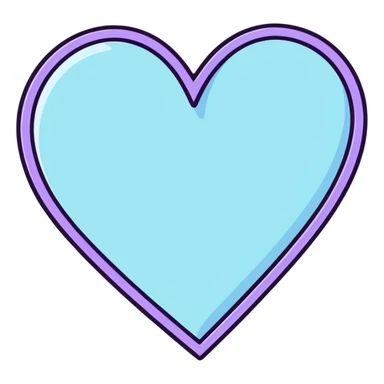 Heart with purple and blue  sticker