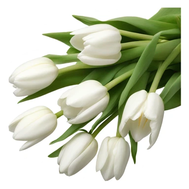 white tulip bouquet  sticker