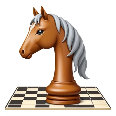 horse chess piece on chess square sticker