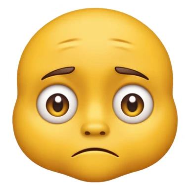A realistic worried emoji sticker