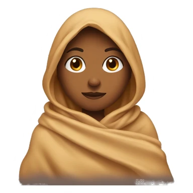 Caramel girl with blanket around her sticker