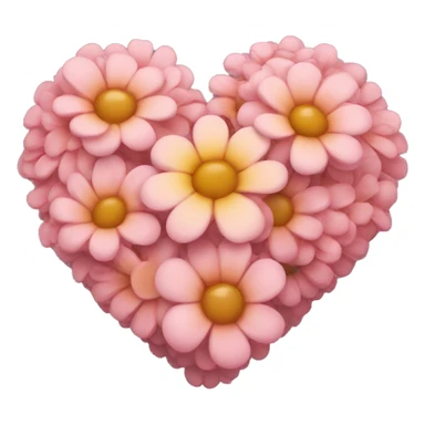 Flowers in a form of a heart sticker