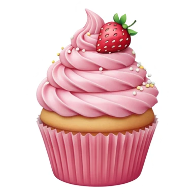 strawberry vanila cupcake sticker